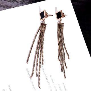 Tasseled Drop Statement Earring Rose Gold - One Size