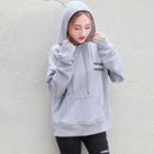 Letter Hooded Long-sleeve Sweatshirt