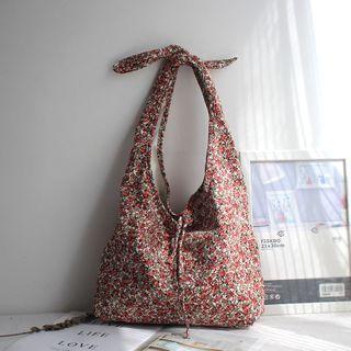 Corduroy Floral Shoulder Bag