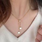 Heart Necklace Necklace - Gold - One Size
