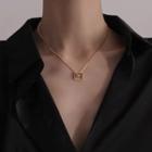 Rhinestone Alloy Envelope Pendant Necklace 1 Piece - Necklace - Gold - One Size