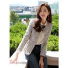 Fray-trim Tweed Jacket