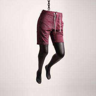 Drawstring-waist Fly-front Printed Shorts