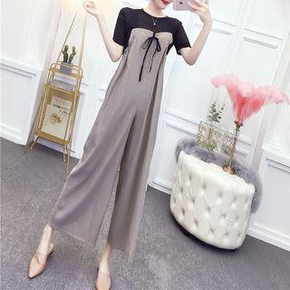 Set: Short-sleeve T-shirt + Jumper Pants Set Of 2 - One Size