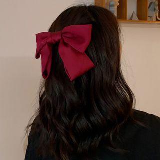 Plain Bow Velvet Hair Clip