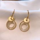Cat Eye Stone Hoop Dangle Earring As Shown In Figure - One Size