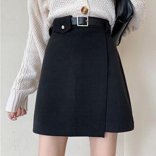 Set: Mini A-line Skirt + Belt