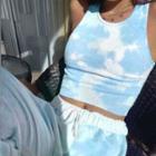Tie-dyed Cropped Tank Top / Shorts