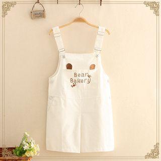 Bear Ear Print Jumper Shorts