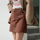 A-line Mini Skirt Coffee - One Size