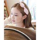 Bow Faux-pearl Trim Hair Band