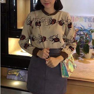 Bee Knit Pullover / A-line Skirt