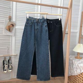 High-waist Denim Shift Trousers