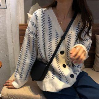 Vertical Striped Cardigan Jacket