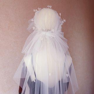 Wedding Mesh Veil As Shown In Figure - One Size
