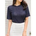Plus Size Colored Polka-dot T-shirt