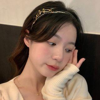 Chain Detail Headband Black - One Size