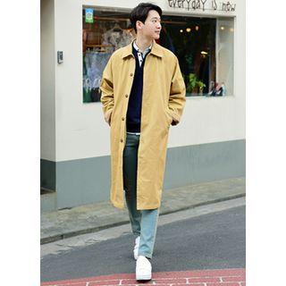 Raglan-sleeve Long Coat