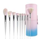 Set Of 10: Gradient Makeup Brush (various Designs) + Case Set Of 10 - As Shown In Figure - One Size