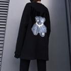 Tie-dyed Bear Print Long-sleeve T-shirt