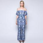 Off-shoulder Floral Jumpsuit