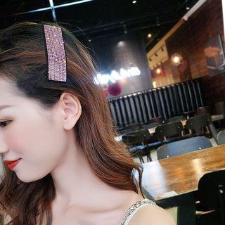 Rhinestone Hair Clip Purple - One Size