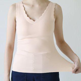 Padded Scalloped Camisole Top