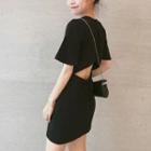 Cutout-back Short-sleeve T-shirt Dress