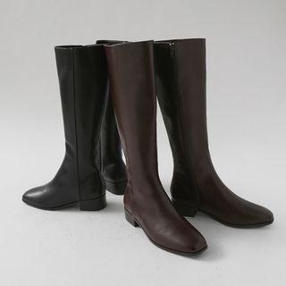 Square-toe Tall Ridding Boots