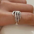 Skeleton Hand Alloy Ring Vintage Silver - One Size