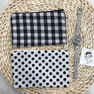 Plaid / Dotted Coin Purse