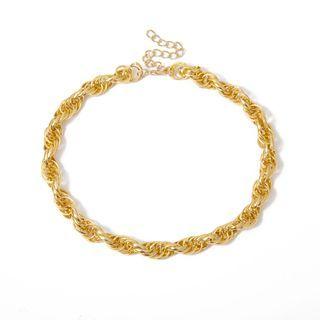 Alloy Chunky Chain Choker 2603 - Gold - One Size