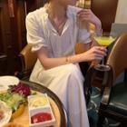 Puff-sleeve Midi A-line Dress / Blouse