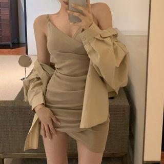 Spaghetti Strap Plain Dress / Shirt