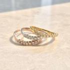 Set: 18k Rose Gold, White Gold, Yellow Gold Ring With Diamonds 6