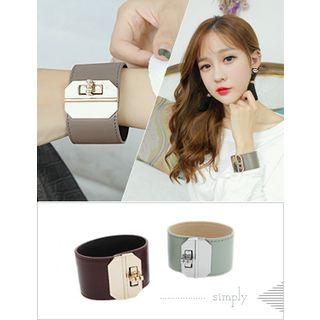 Twist-lock Genuine-leather Bracelet