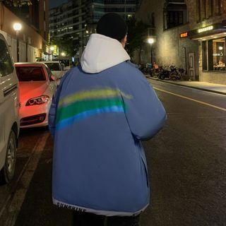 Printed Stand-collar Padded Jacket