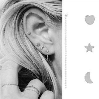 Heart Star Moon Earrings