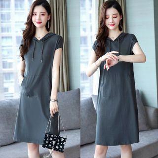 Hooded Midi A-line Dress