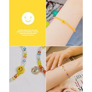 Smiley / Coin Bead Bracelet