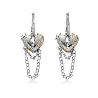 Heart Chained Alloy Dangle Earring / Necklace / Open Ring