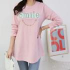 Smile Glitter Letter T-shirt