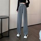 Asymmetrical High-waist Wide Leg Pants