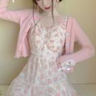 Long-sleeve Bow Lace-up Cardigan
