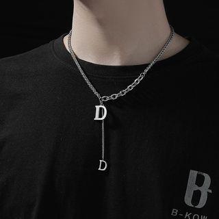 Lettering Chain Necklace Necklace - Silver - One Size