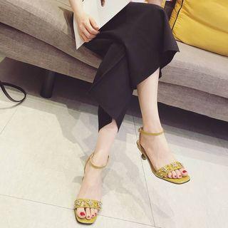 High-heel Embellished Sandals