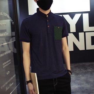Dotted Pocket Short Sleeve Polo Shirt