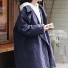 Double Breasted Trench Coat Blue - One Size