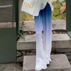 Gradient Boot Cut Pants Blue - One Size