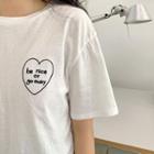 Be Nice Or Go Away Heart T-shirt